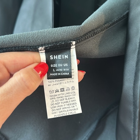 Faux Leather Blazer, size L - Picture 4 of 5